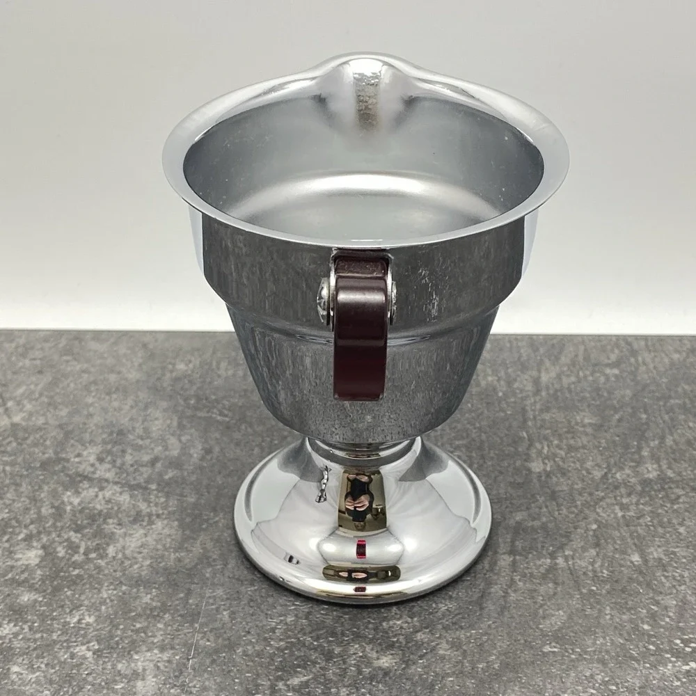 As‎ Is Vintage Art Deco Chrome Creamer & Sugar Cherry Red Bakelite Handles
